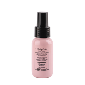 Maad Baby Lover Shine Nectar blizgesio suteikiantis plaukų nektaras, 50ml – Frangipani kvapas, rožinė pakuotė