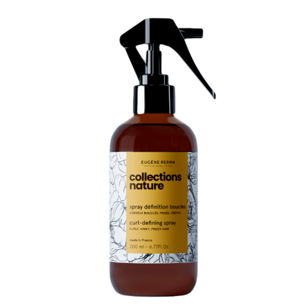 Eugène Perma Collections Nature Curl defining Spray garbanų purškiklis 200 ml – natūralios sudėties priemonė garbanotų plaukų formavimui, drėkinimui ir glotnumui.