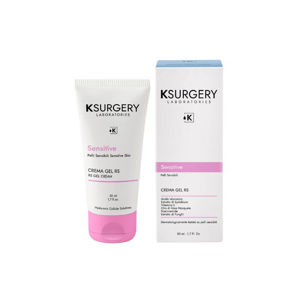 ksurgery crema gel rs veido kremas jautriai odai su hialurono rūgštimi, niacinamidu ir grybų ekstraktu – drėkinantis, raminantis, apsauginis kremas 50 ml