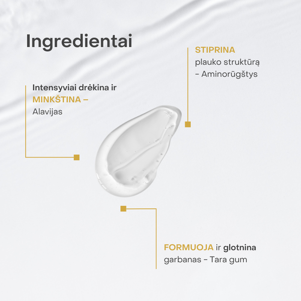 Collections Nature Curl garbanų formavimo gelis – su alaviju, aminorūgštimis ir tara guma. Drėkina, stiprina plaukus ir formuoja glotnias garbanas be silikonų.