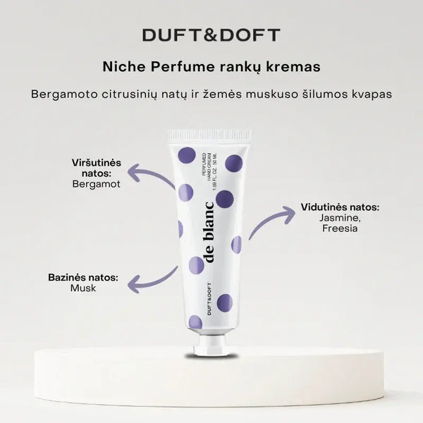 Duft&Doft De Blanc Niche perfume rankų kremas