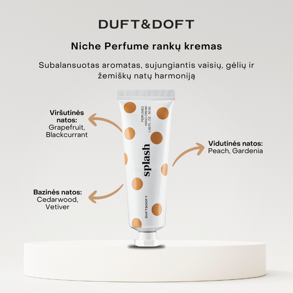 Duft&Doft Splash Niche parfumuotas maitinantis rankų kremas