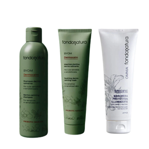 Rinkinys jautriai galvos odai ir dažytiems plaukams su BYOM ir OMNIA priemonėmis