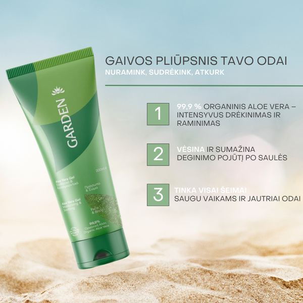 Organinis Aloe Vera gelis kūnui