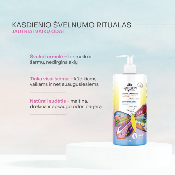 Baby Bloom švelnus šampūnas ir kūno prausiklis vaikams