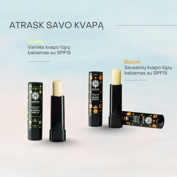 Vanilla lūpų balzamas su SPF15