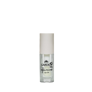 GARDEN Glossy Booster lūpų aliejus su hialurono rūgštimi, vynuogių ir granatų aliejais – intensyvi drėgmė, putlumas ir ilgalaikis blizgesys. 6ml.