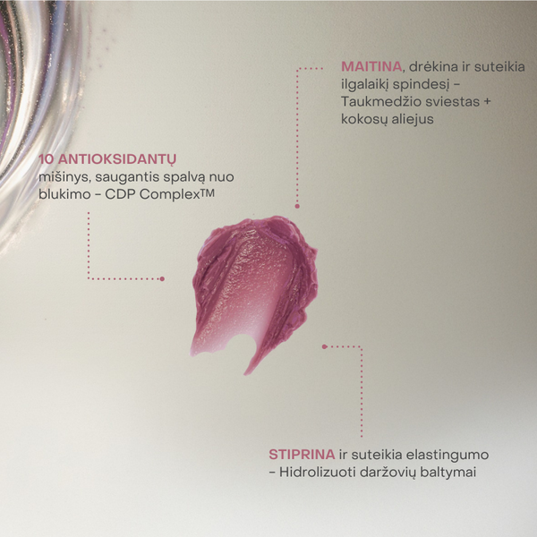 Aloxxi InstaBoost Good as Rose Gold kaukė – taukmedžio sviestas, kokosų aliejus ir antioksidantai plaukų spindesiui.