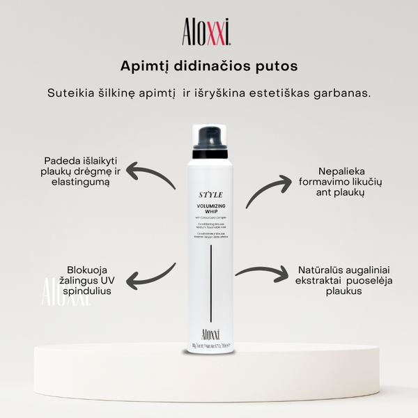 Style volumizing whip apimtį didinačios putos