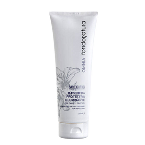 Fondonatura Omnia Illuminating Protective Mask – apsauginė ir žvilgesio suteikianti kaukė dažytiems bei pažeistiems plaukams su argano ir moringos aliejais.