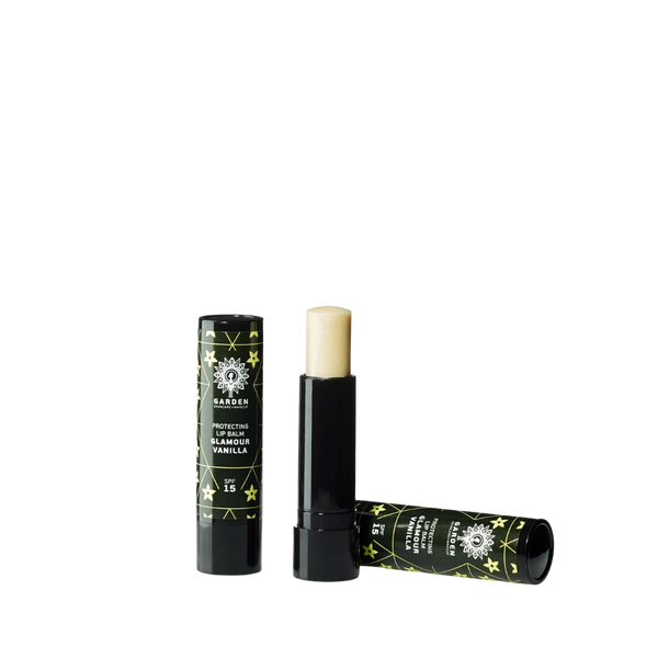 GARDEN Vanilla lūpų balzamas su SPF15 apsauga, švelniu blizgesiu ir vanilės kvapu, 5ml