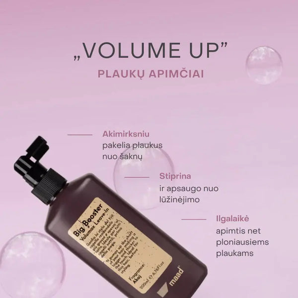 Plaukų apimties purškiklis. Akimirksniu pakelia plaukus, stiprina ir saugo nuo lūžinėjimo