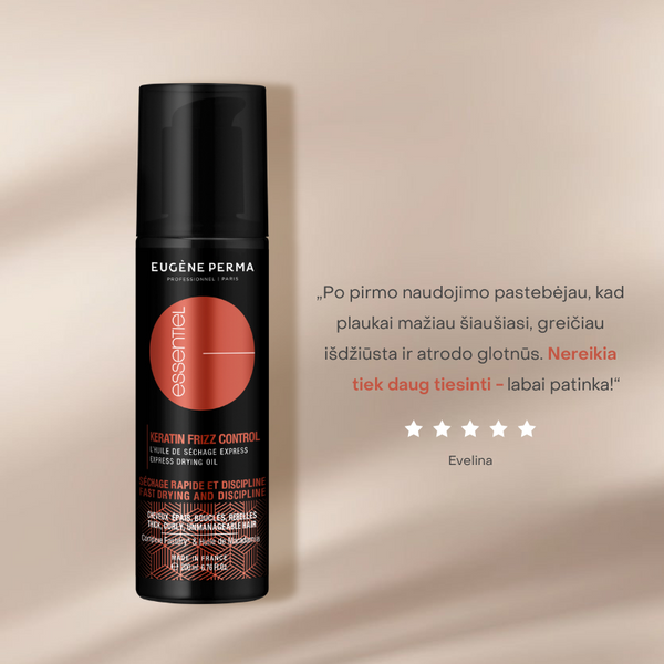 Essentiel Keratin Frizz Control Drying Oil plaukų aliejus