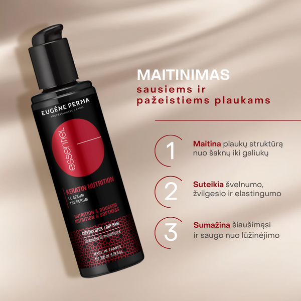 Essentiel Keratin Nutrition maitinamasis serumas