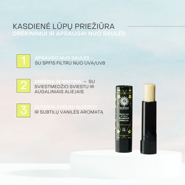Vanilla lūpų balzamas su SPF15
