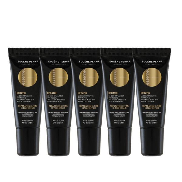 Eugene Perma Essentiel Keratin Gold Booster 5 keratino kapsulės po 10ml. plastamasinės kapsulės.