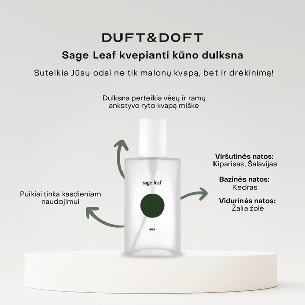 Sage Leaf Niche kvepianti kūno dulksna