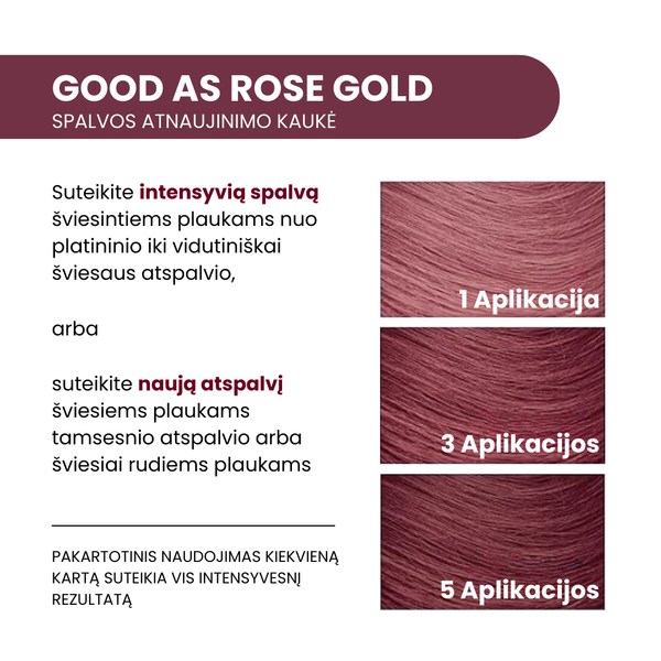 InstaBoost™ Good as Rose Gold spalvos atnaujinimo kaukė