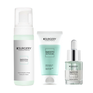 KSurgery Smooth veido valymo putos, veido gelis kremas, naktinis pilingas.