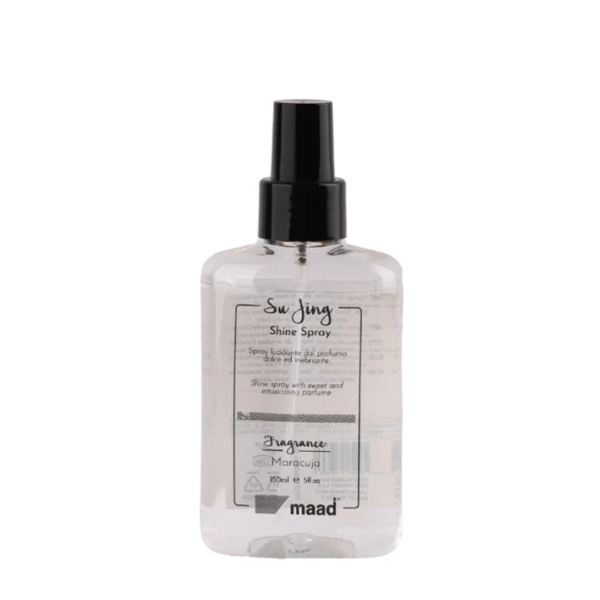 Maad Su Jing Shine Spray blizgesio suteikiantis purškiklis plaukams, 150ml – saldaus marakujos kvapo