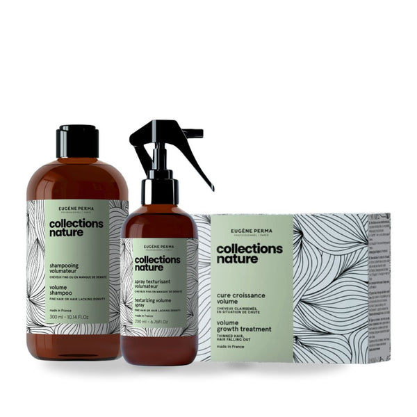 Eugene Perma Collections Nature apimties šampūnas, purškiklis ir plaukų augimo gydymas