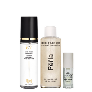ALoxxi shine mist, Bee factro perla kūnui ir garden lūpų booster