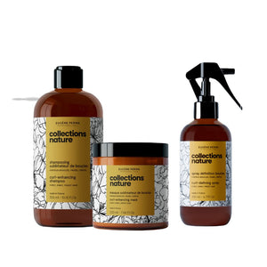 Garbanų priežiūros ritualas – šampūnas, kaukė ir formavimo purškiklis garbanotiems plaukams