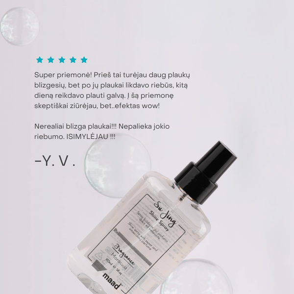 Maad Su Jing Shine Spray su poliravimo efektu