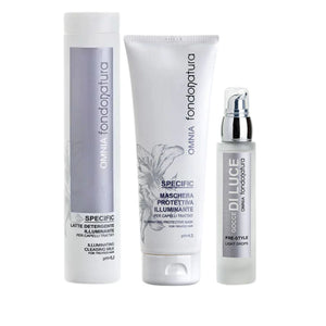 Švytėjimo ritualas dažytiems plaukams – valomasis pienelis, apsauginė kaukė ir lengvas serumas